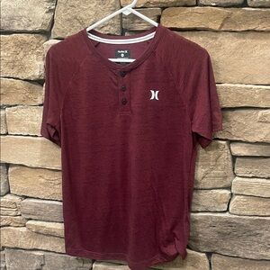 Hurley Maroon Henley Tee